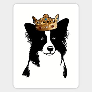 Border Collie Dog King Queen Wearing Crown Magnet